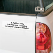 Godsdienstvrijheid Bumpersticker (Op Truck)