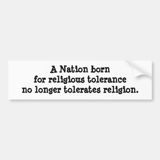 Godsdienstvrijheid Bumpersticker (Voorkant)
