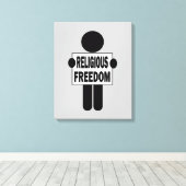 Godsdienstvrijheid Canvas Afdruk (Insitu (Houten vloer))