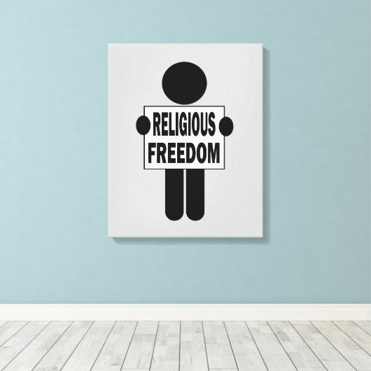 Godsdienstvrijheid Canvas Afdruk (Insitu (Houten vloer))