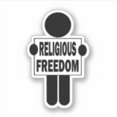 Godsdienstvrijheid Sticker (Voorkant)