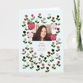 Godsdochter, Verjaardag, Rozen Kaart (Voorkant)