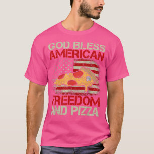 godslasterlijke amerikaanse vrijheid en pizza - 4 t-shirt