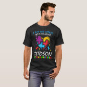 Godson Autisme Bewustzijn Ik Ben Zijn Stem Hart Pu T-shirt (Voorkant volledig)