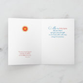 Godson bevestiging duif op blauw kaart (Binnen)