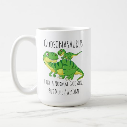 Godson Dinosaur Godsonasaurus als een gewone Godso Koffiemok (Links)