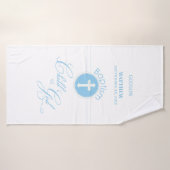 Godson Doop Blauw Kind van God Gepersonaliseerd Badhanddoek (Badhanddoek)