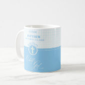 Godson Doop Blauw Kind van God Gepersonaliseerd Koffiemok (Voorkant links)