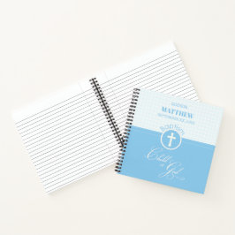 Godson Doop Blauw Kind van God Gepersonaliseerd Notitieboek