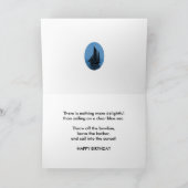 Godson, een zeiljacht verjaardagskaart kaart (Binnen)