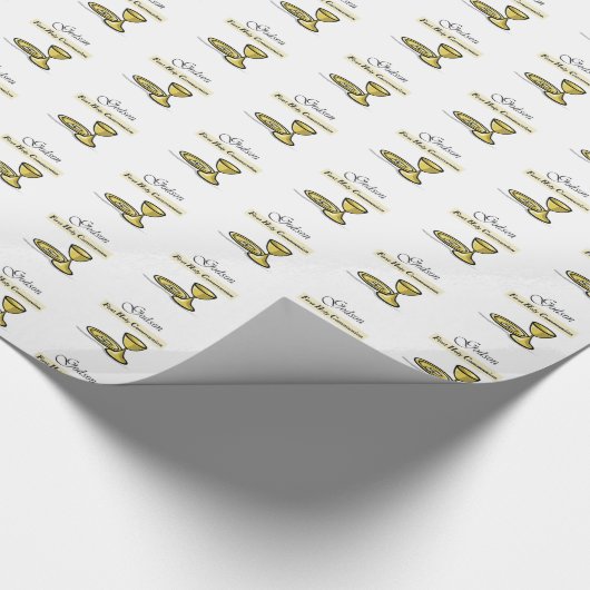 Godson eerste communie kelk cadeaupapier (Hoek)