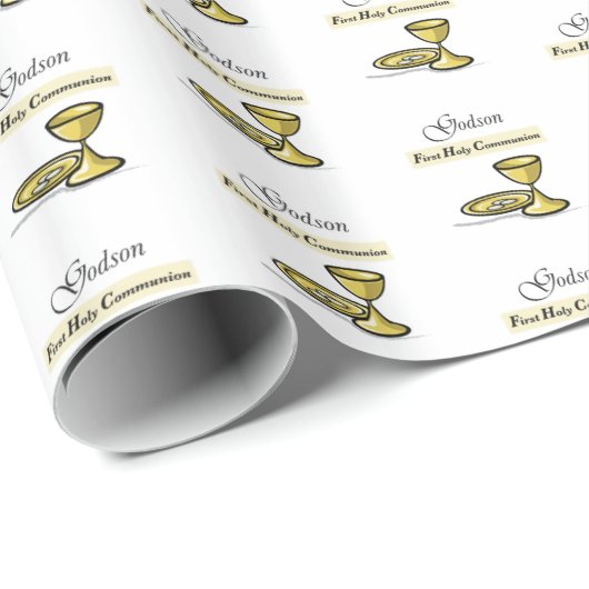 Godson eerste communie kelk cadeaupapier (Rol Hoek)