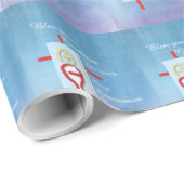 Godson, Eerste Heilige Communie, Blauw Cadeaupapier (Rol Hoek)