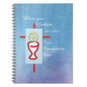 Godson, Eerste Heilige Communie, Blauw Notitieboek (Voorkant)