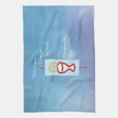 Godson, Eerste Heilige Communie, Blauw Theedoek (Verticaal)