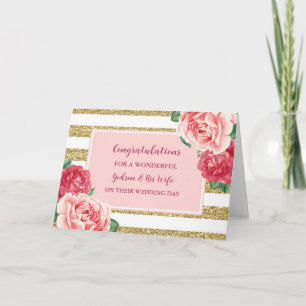 Godson en zijn vrouw trouwdag gefeliciteerd kaart