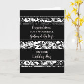 Godson en zijn vrouw trouwdag gefeliciteerd kaart (Gele Bloem)