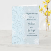 Godson en zijn vrouw trouwdag gefeliciteerd kaart (Gele Bloem)