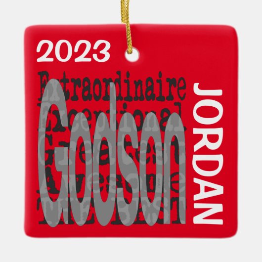 Godson Extraordinaire CUSTOM Keramisch Ornament (Voorkant)