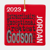 Godson Extraordinaire CUSTOM Keramisch Ornament (Achterkant)