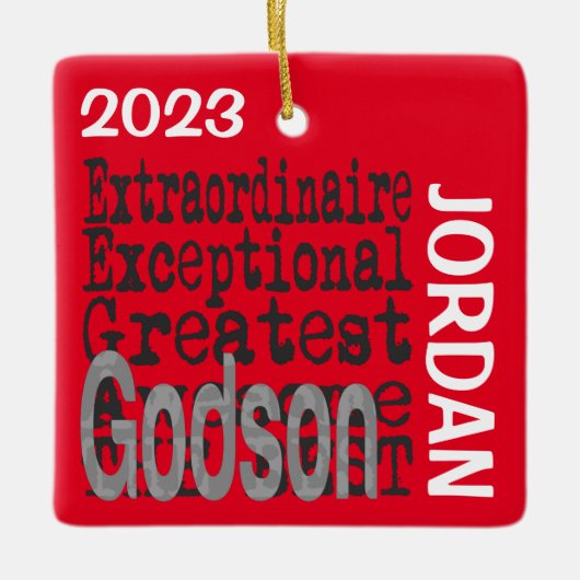 Godson Extraordinaire CUSTOM Keramisch Ornament (Voorkant)