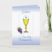 Godson First Commune, Chalice with Host & Grapes Kaart (Voorkant)