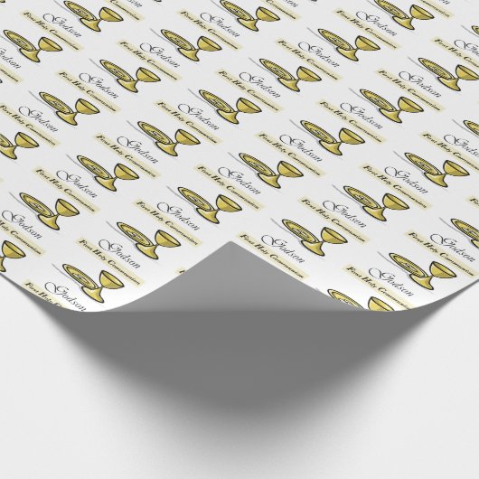 , Godson First Communion Chalice Cadeaupapier (Hoek)