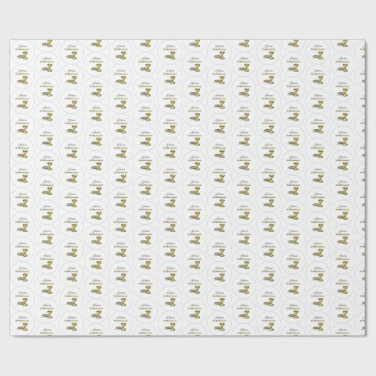 , Godson First Communion Chalice Cadeaupapier (Vlak)