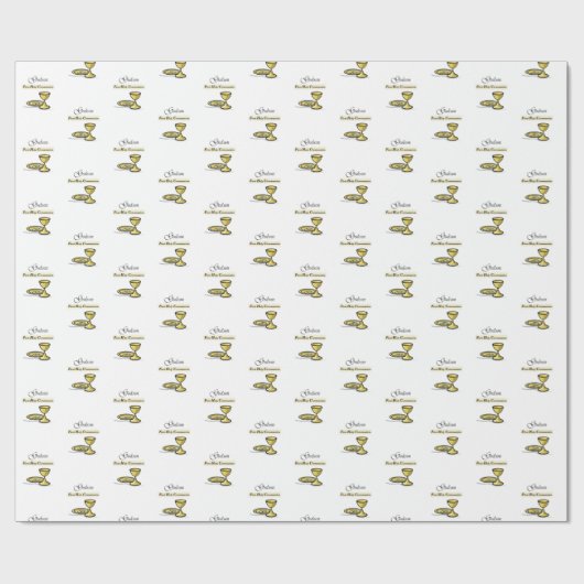 , Godson First Communion Chalice Cadeaupapier (Vlak)
