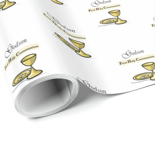 , Godson First Communion Chalice Cadeaupapier (Rol Hoek)