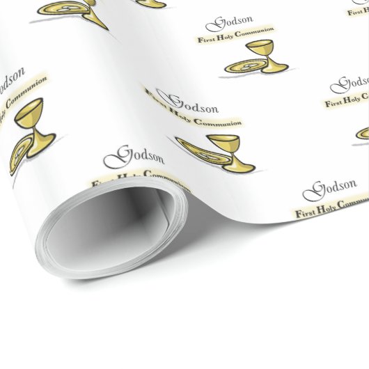 , Godson First Communion Chalice Cadeaupapier (Rol Hoek)