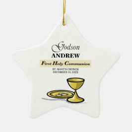 , Godson First Communion Chalice Keramisch Ornament