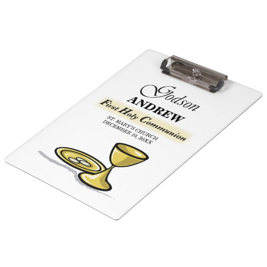 , Godson First Communion Chalice Klembord (Gekanteld)