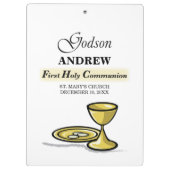 , Godson First Communion Chalice Klembord (Achterkant)
