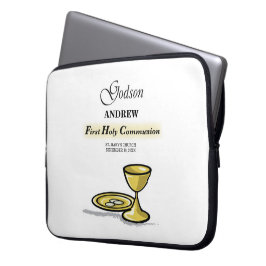 , Godson First Communion Chalice Laptop Sleeve