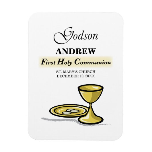 , Godson First Communion Chalice Magneet (Verticaal)