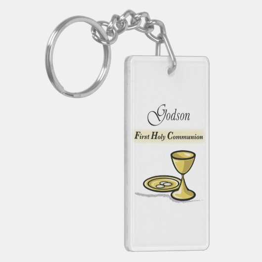 , Godson First Communion Chalice Sleutelhanger (Voorkant Links)