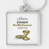 , Godson First Communion Chalice Sleutelhanger (Voorkant)