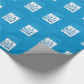 Godson First Community, Wheat, Grapes Blue Cadeaupapier (Hoek)