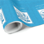 Godson First Community, Wheat, Grapes Blue Cadeaupapier (Rol Hoek)