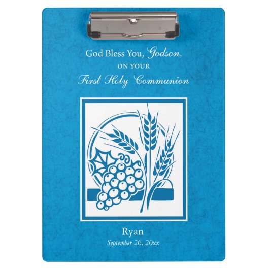 Godson First Community, Wheat, Grapes Blue Klembord (Voorkant)