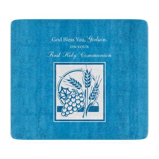 Godson First Community, Wheat, Grapes Blue Snijplank (Voorkant)