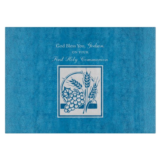 Godson First Community, Wheat, Grapes Blue Snijplank (Voorkant)