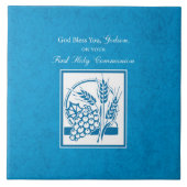 Godson First Community, Wheat, Grapes Blue Tegeltje (Voorkant)