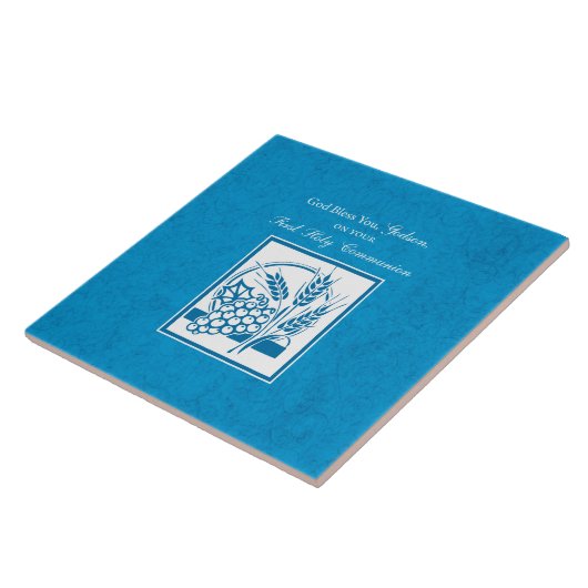 Godson First Community, Wheat, Grapes Blue Tegeltje (Zijkant)