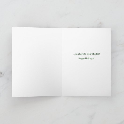 Godson Funny kerstkerstman in zonnebrillen Feestdagen Kaart (Binnen)