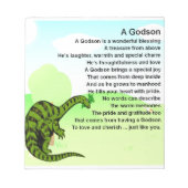 Godson gedicht - dinosaurusontwerp notitieblok (Voorkant)