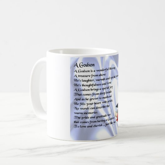 Godson-gedicht - ontwerp van het Afstuderen Koffiemok (Voorkant links)