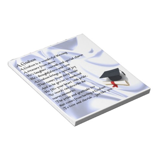 Godson-gedicht - ontwerp van het Afstuderen Notitieblok (Schuin)