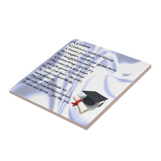 Godson-gedicht - ontwerp van het Afstuderen Tegeltje (Zijkant)